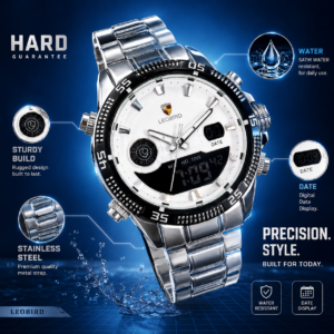 LEOPARD VIP Chrono Steel Watch